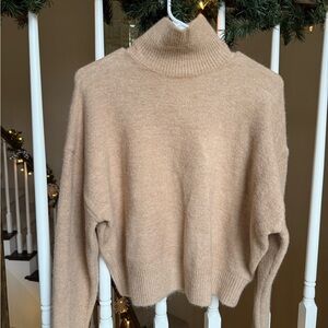 Zara Soft Beige Turtleneck Sweater